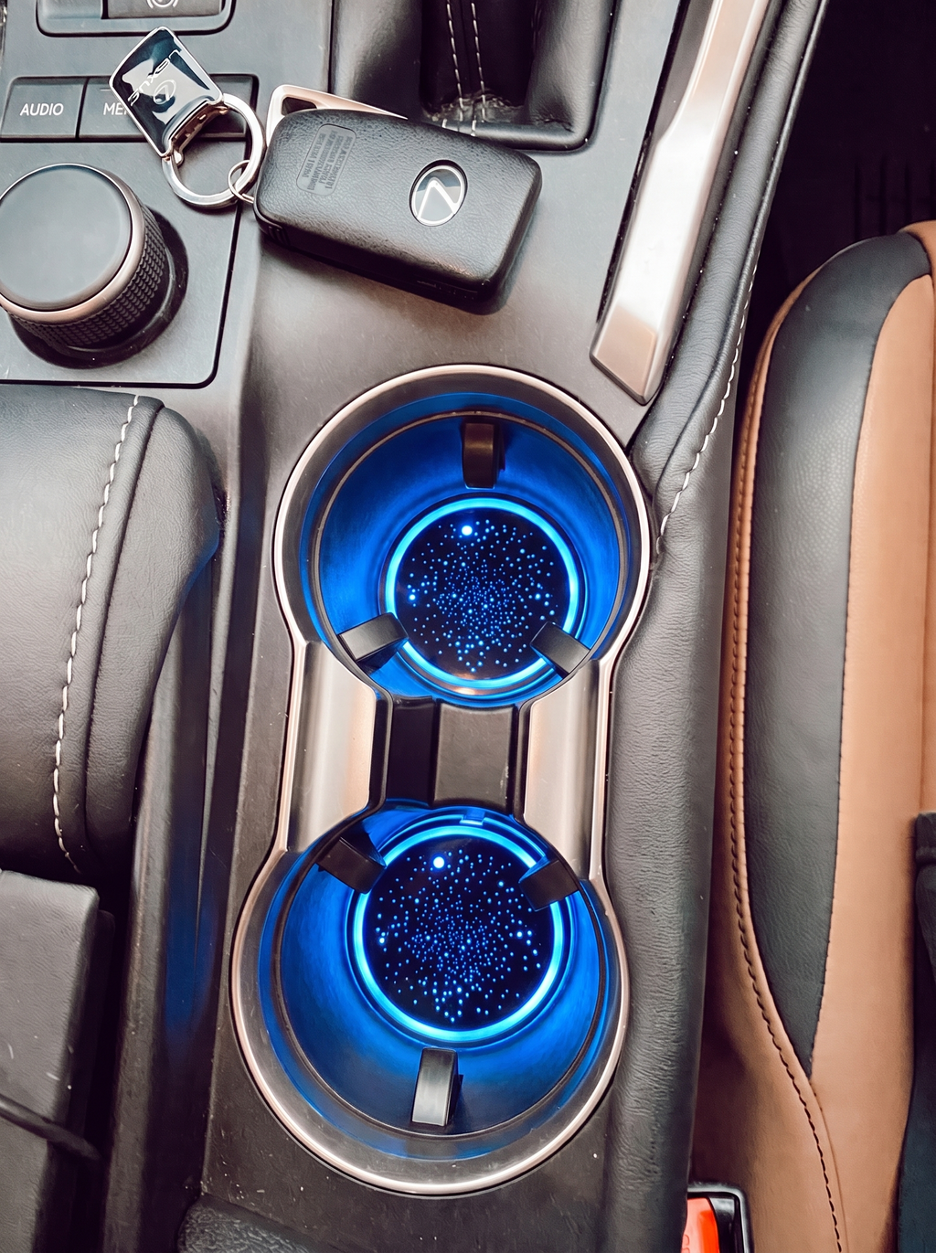 LED Car Cup Holder Lights