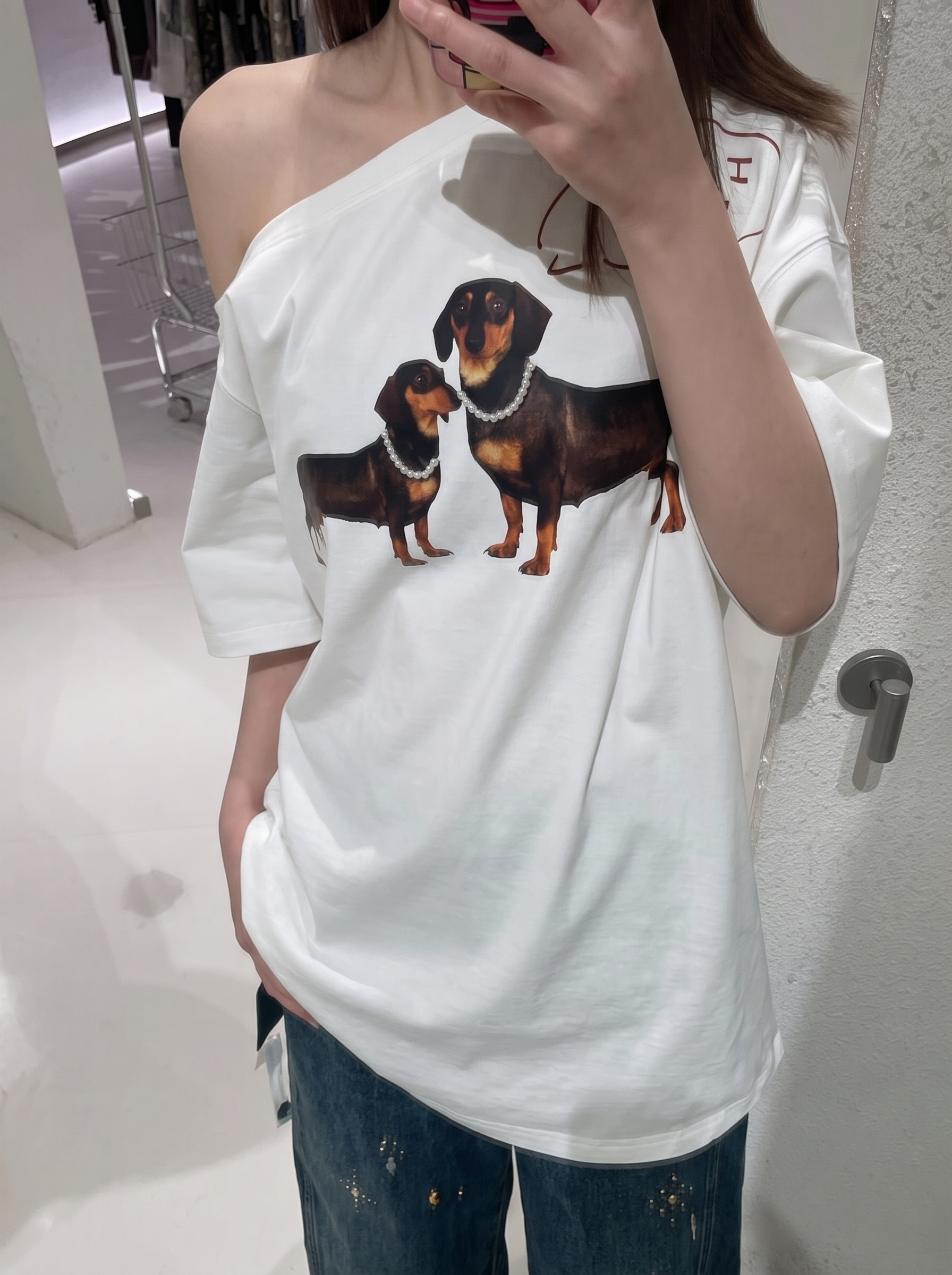 JellyGirly™ Off-Shoulder Doggy Tee