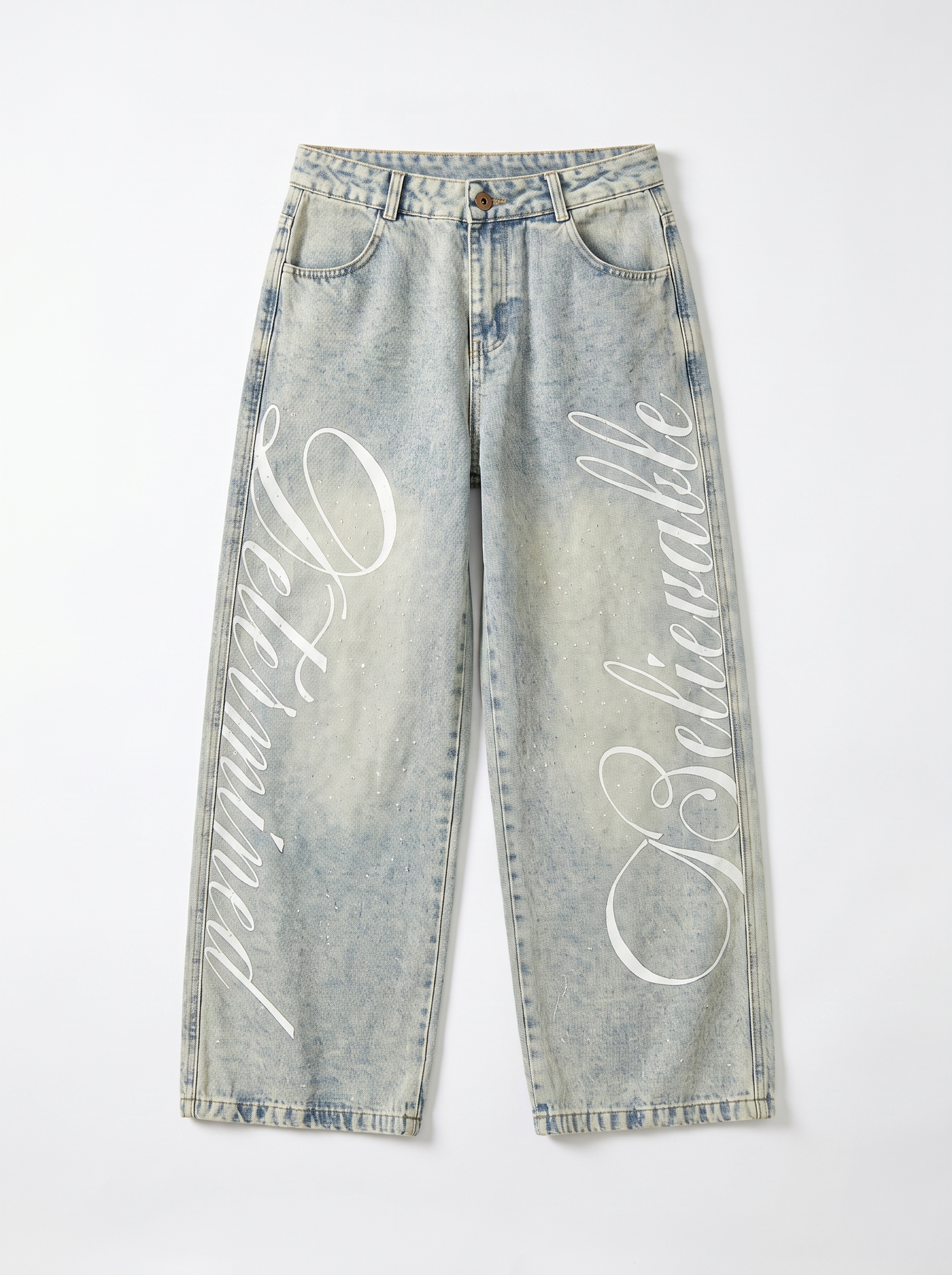 JellyGirly™ Letter Print Denim Jeans