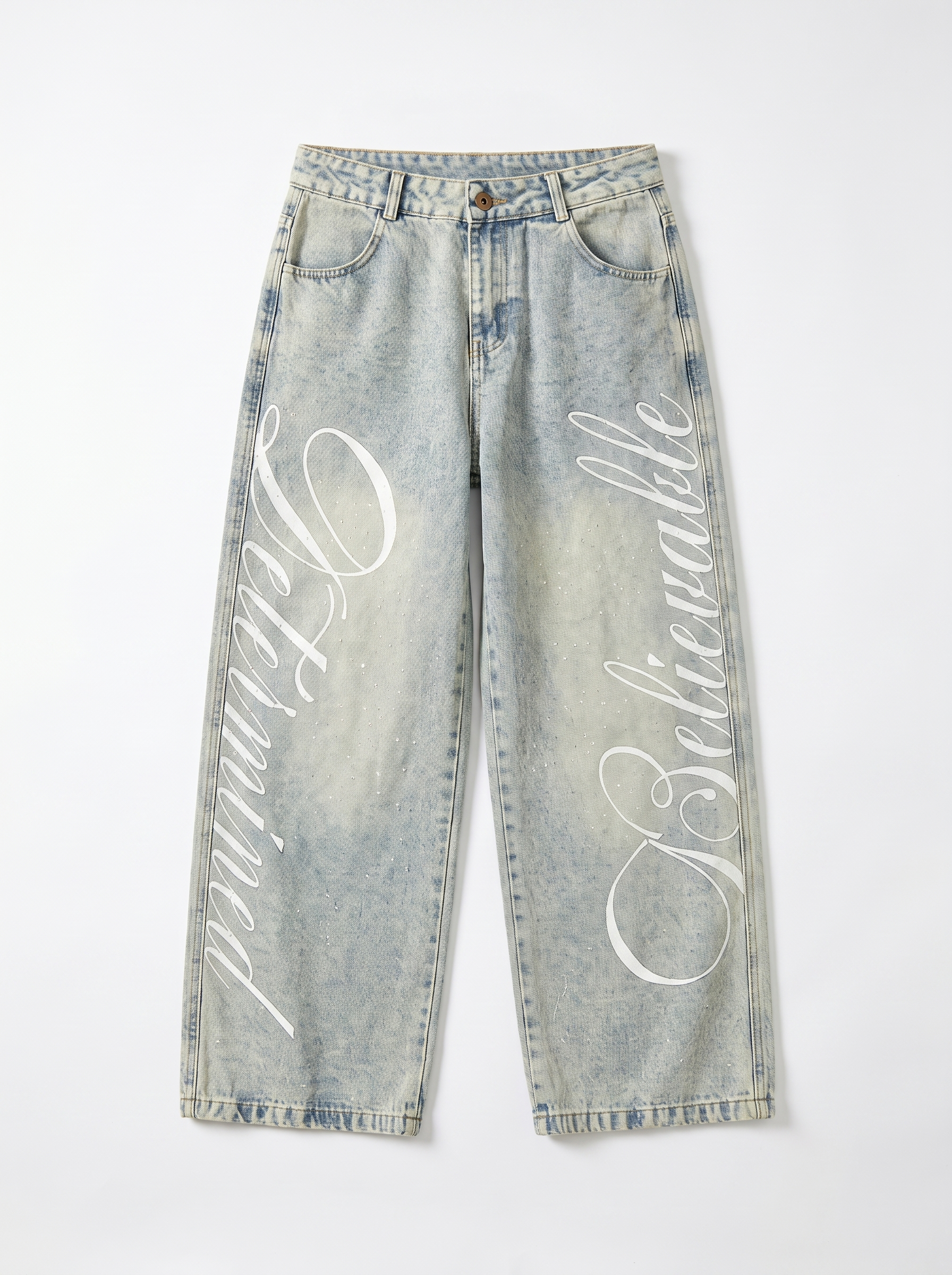 JellyGirly™ Letter Print Denim Jeans
