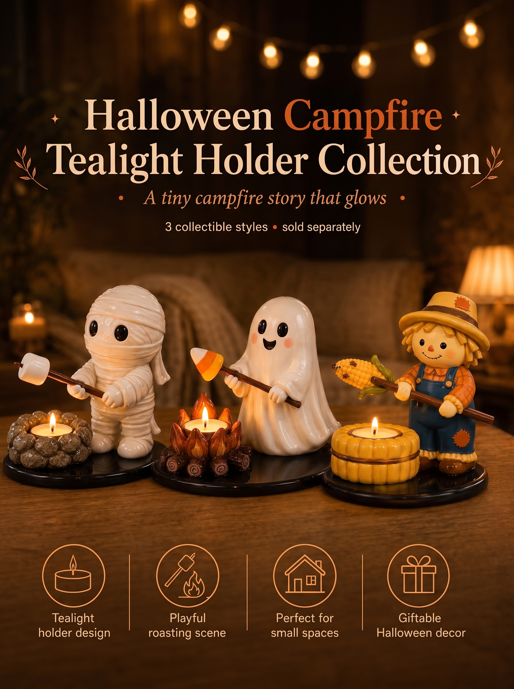 JellyGirly™ Spooky Firelight Candle Holder