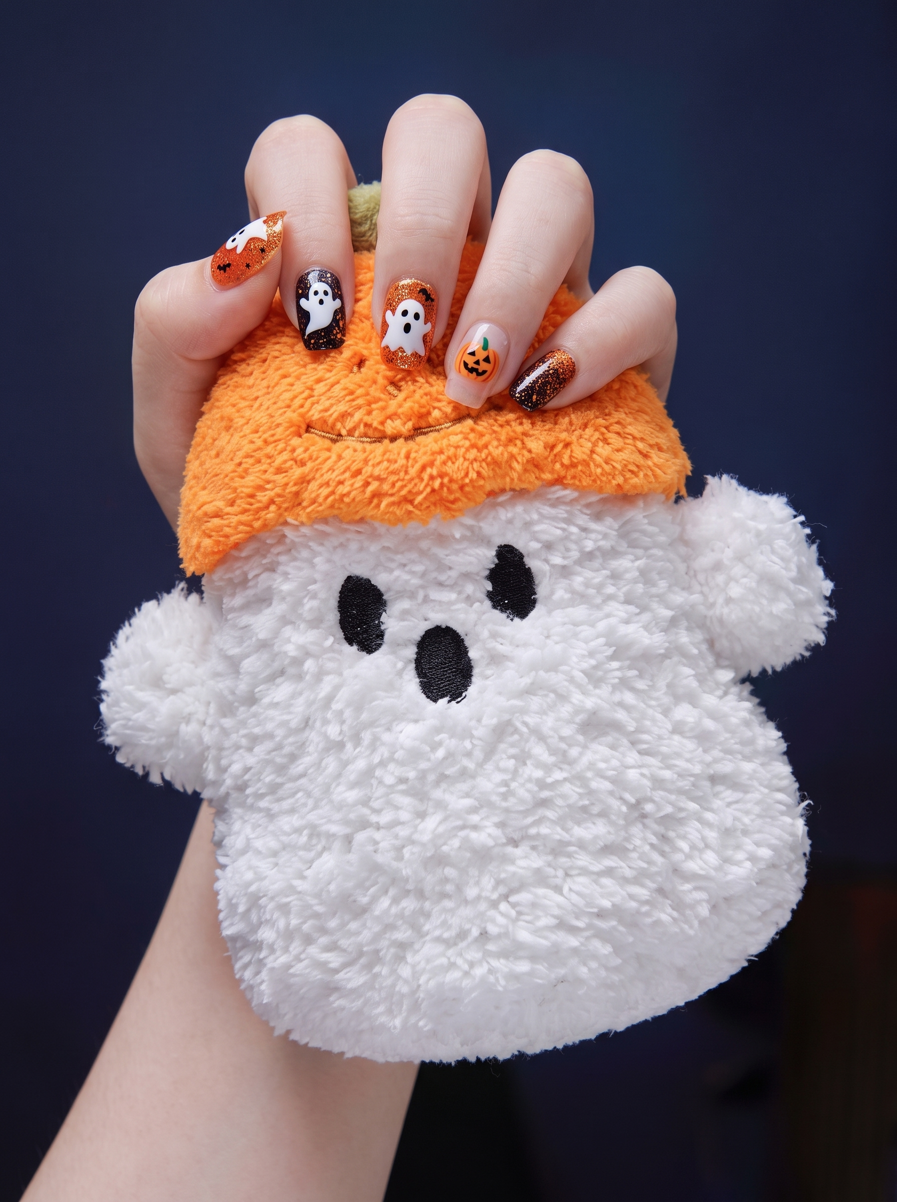 JellyGirly™ Spooky Pumpkin Ghost Plush